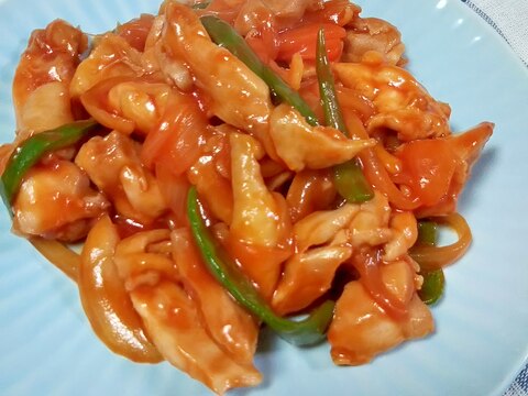 鶏肉のナポリタン風ソテー(子供が喜ぶおかず)